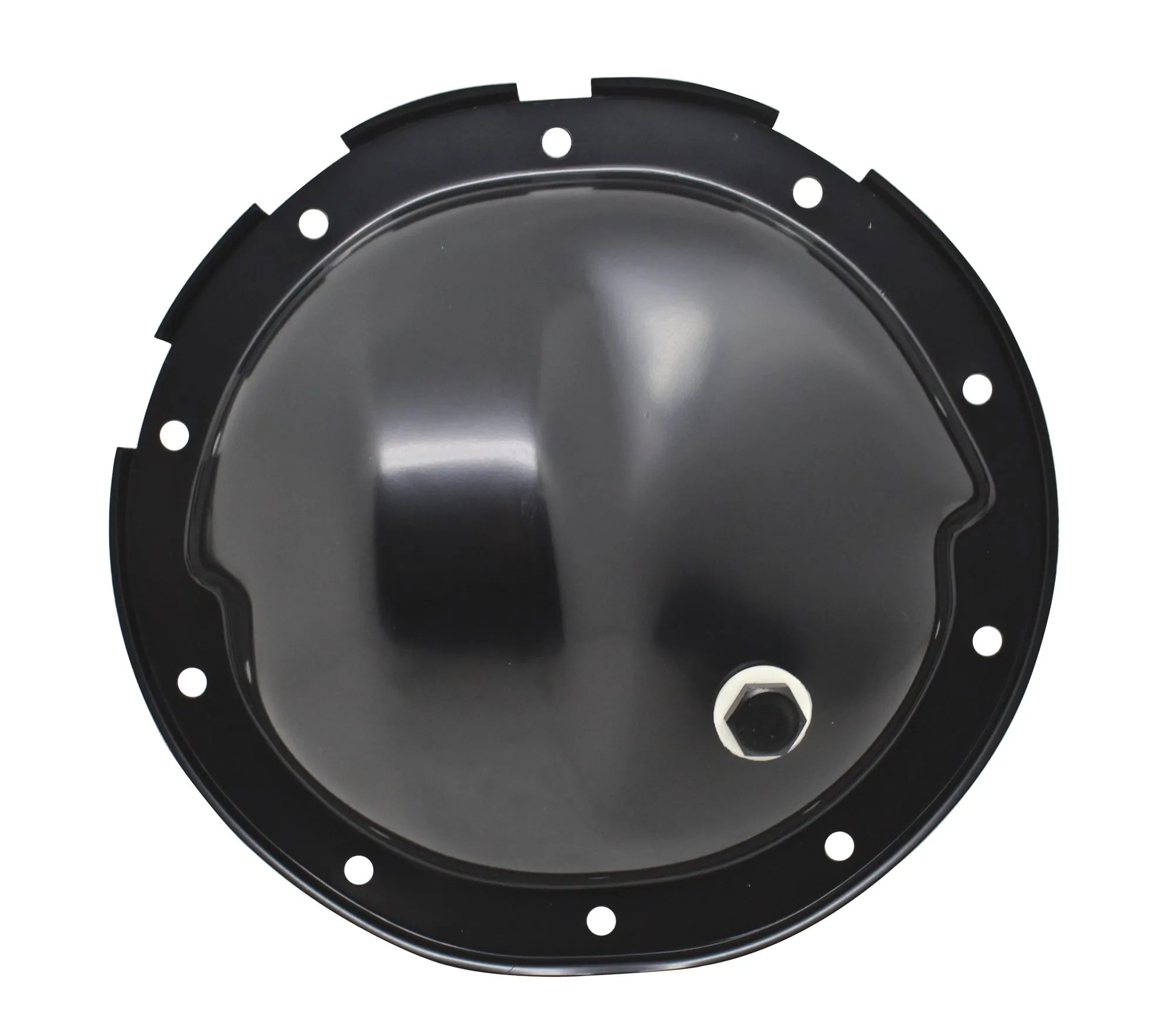 1964-UP CHEVY-GM BLACK STEEL REAR DIFFERENTIAL COVER - 10 BOLT W- 8.5" RING GEAR