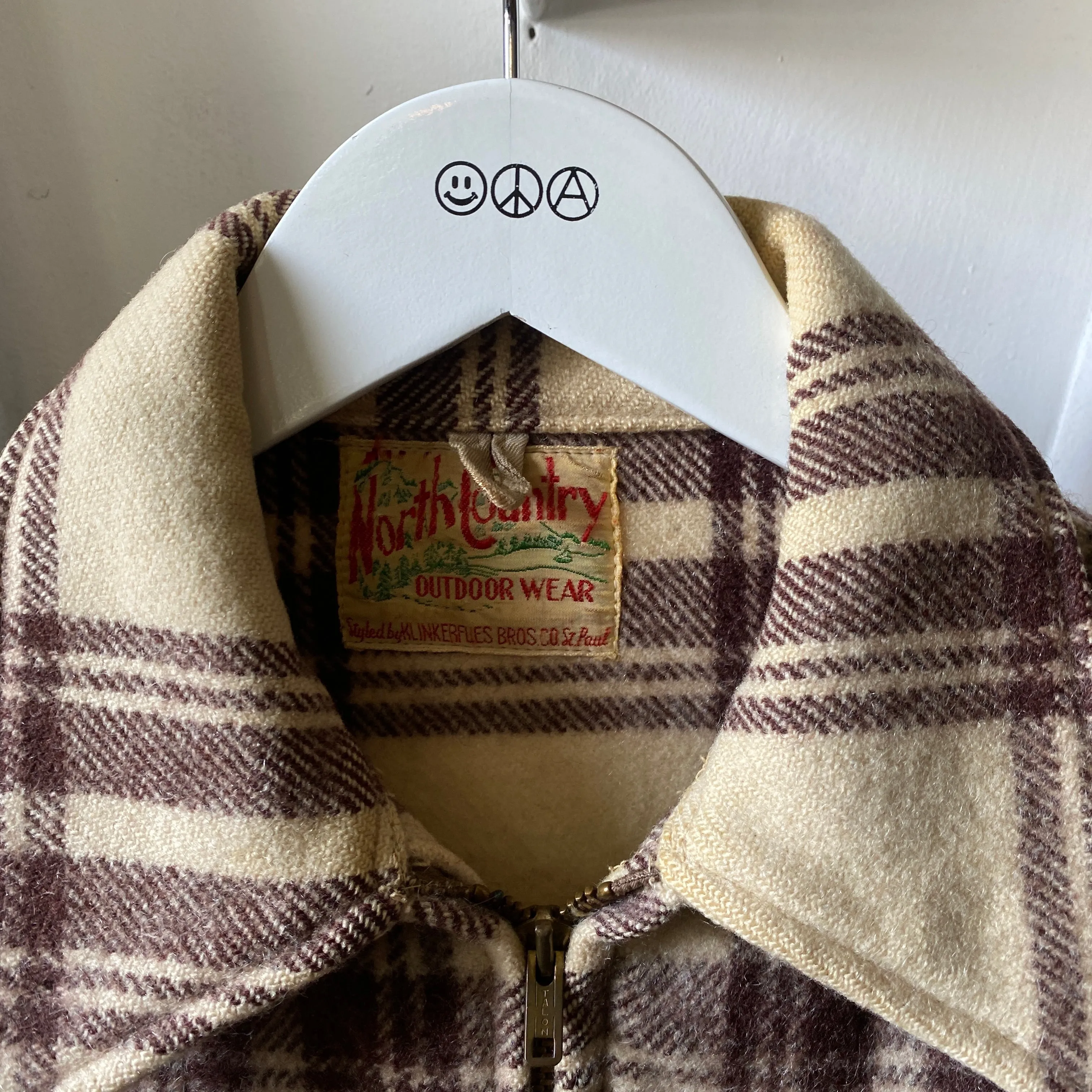 50’s Plaid Wool Jacket - Medium