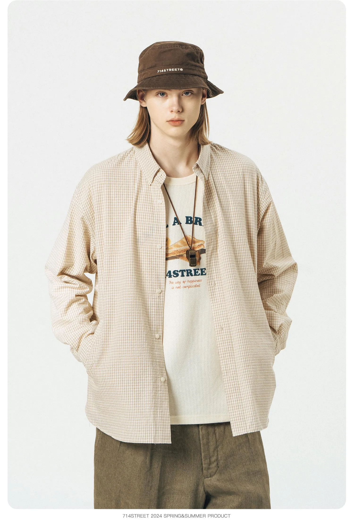 714STREET チェックシャツ 714ST026