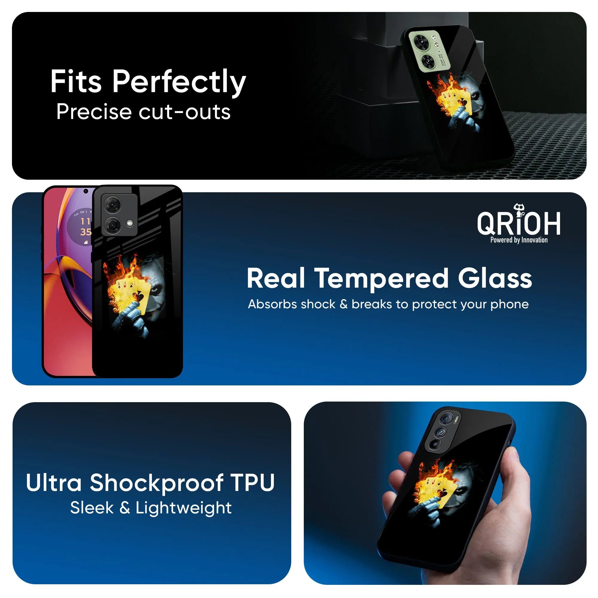 AAA Joker Glass Case for Motorola Edge 30 Ultra