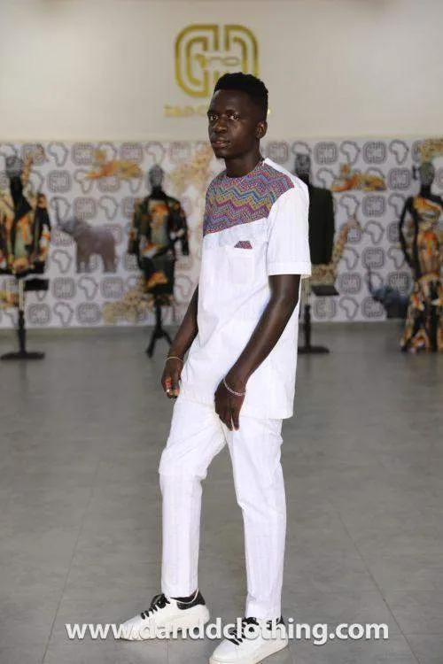 African Traditional for Men White