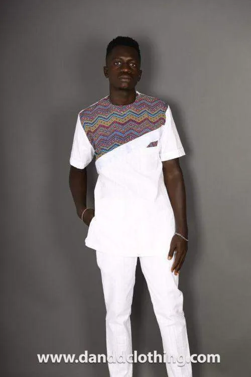 African Traditional for Men White