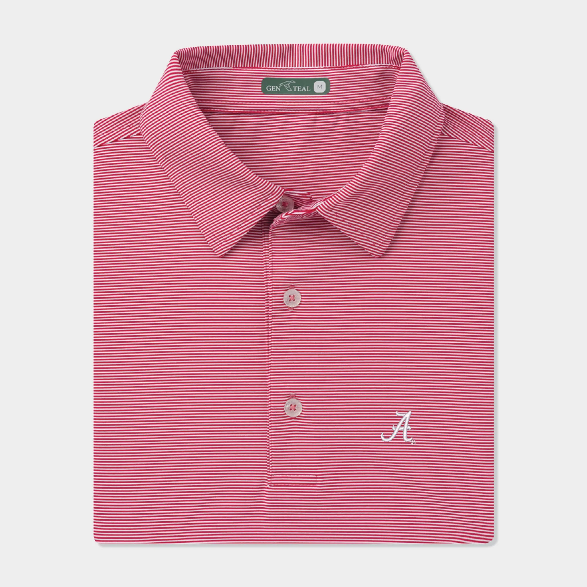 Alabama Pinstripe Performance Polo