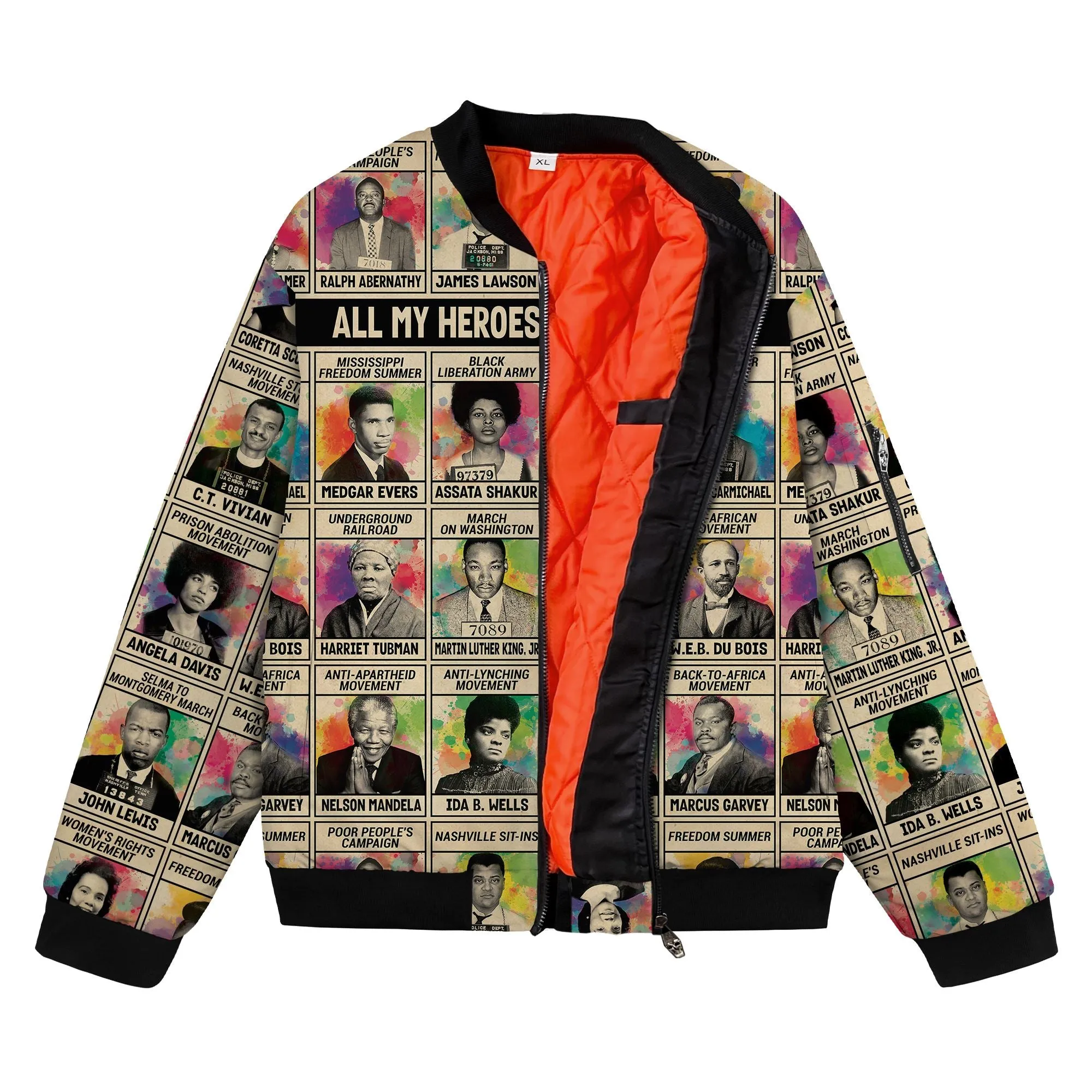 All My Heroes Have FBI Files Bomber Jacket