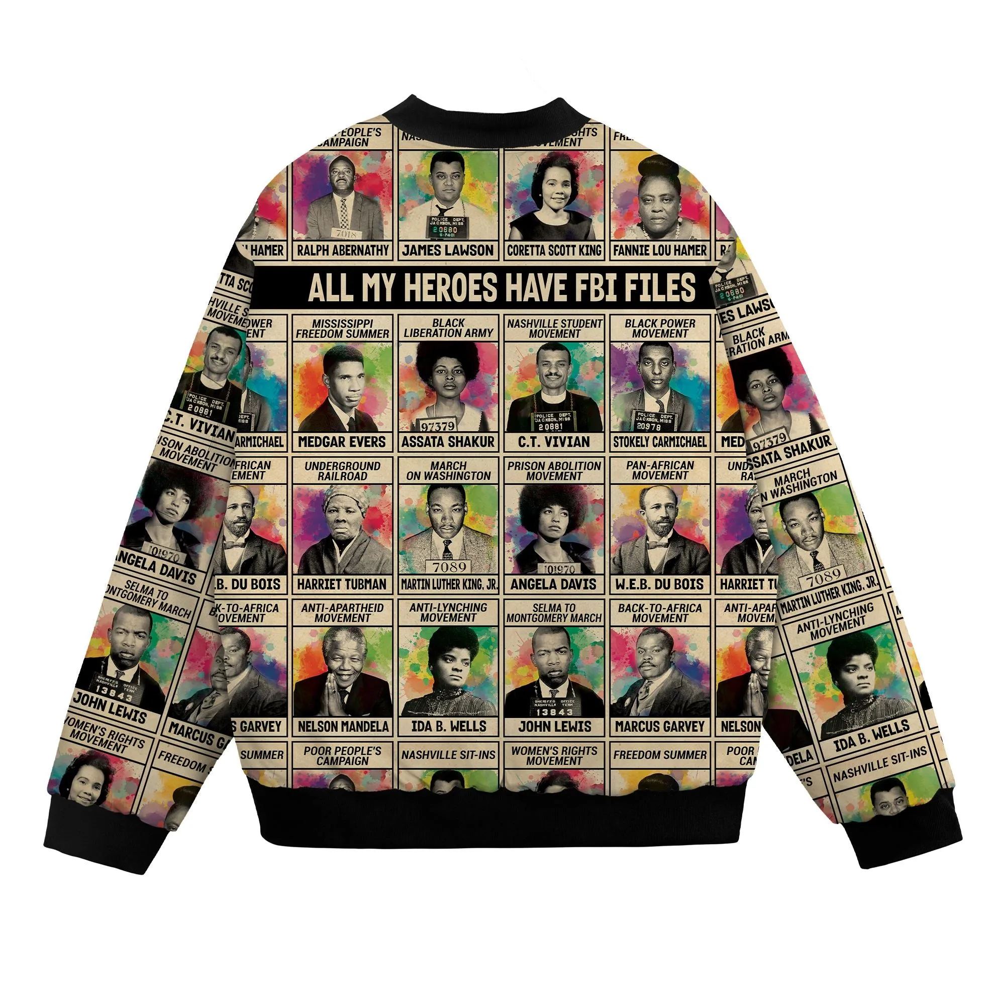 All My Heroes Have FBI Files Bomber Jacket