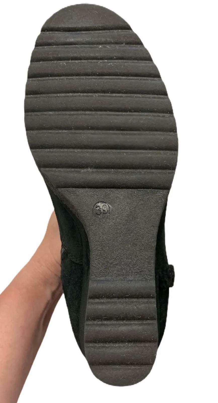 Aquatalia Women's Callie Black Suede Quilted Weatherproof Wedge Boot Size 9