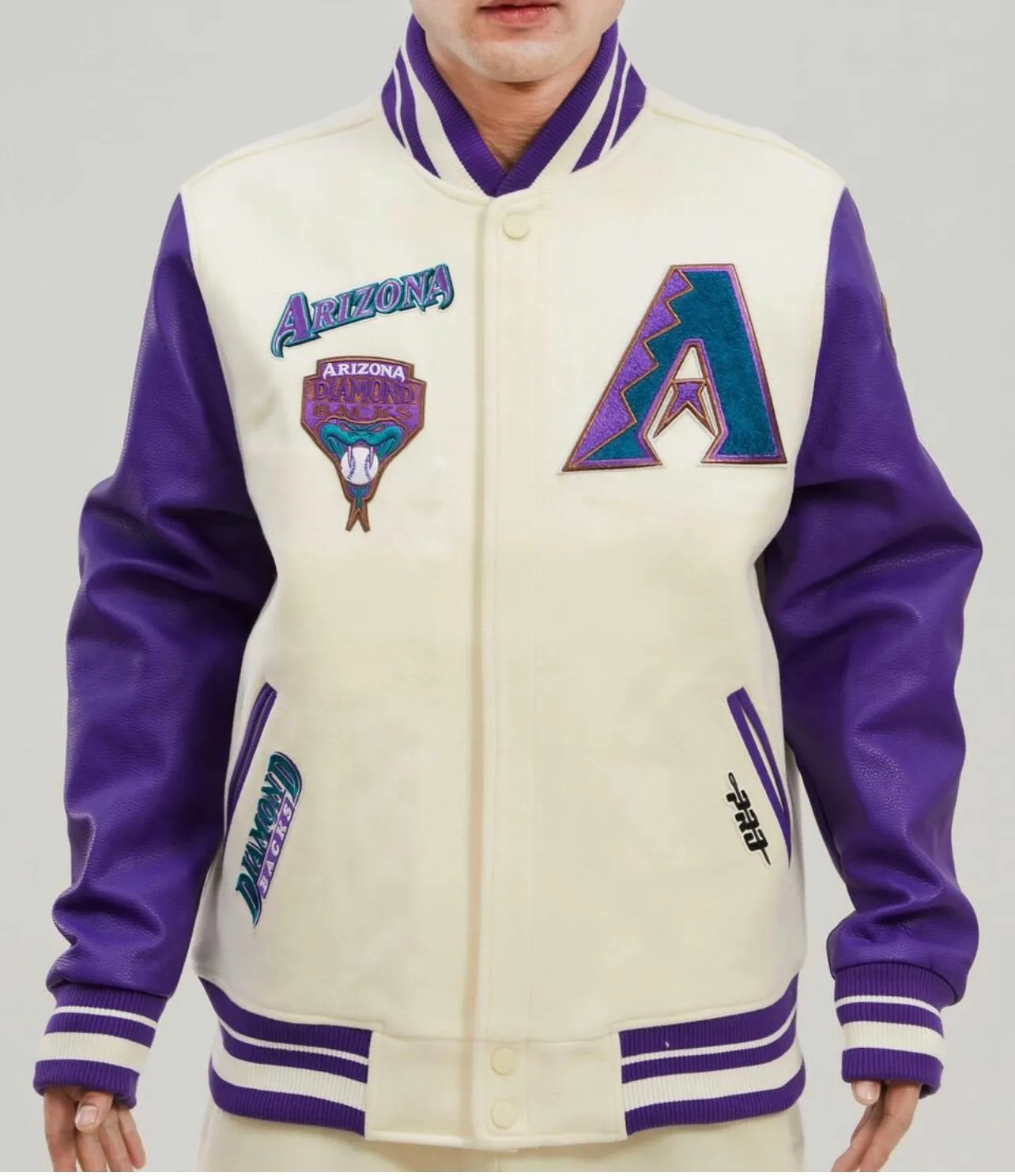 Arizona Diamondbacks Pro Standard Retro Classic Rib Wool Varsity Jacket