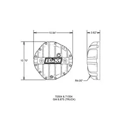 B&M Support Differential Cover Hardware Included Aluminum Natural - GM Truck 12 Bolt