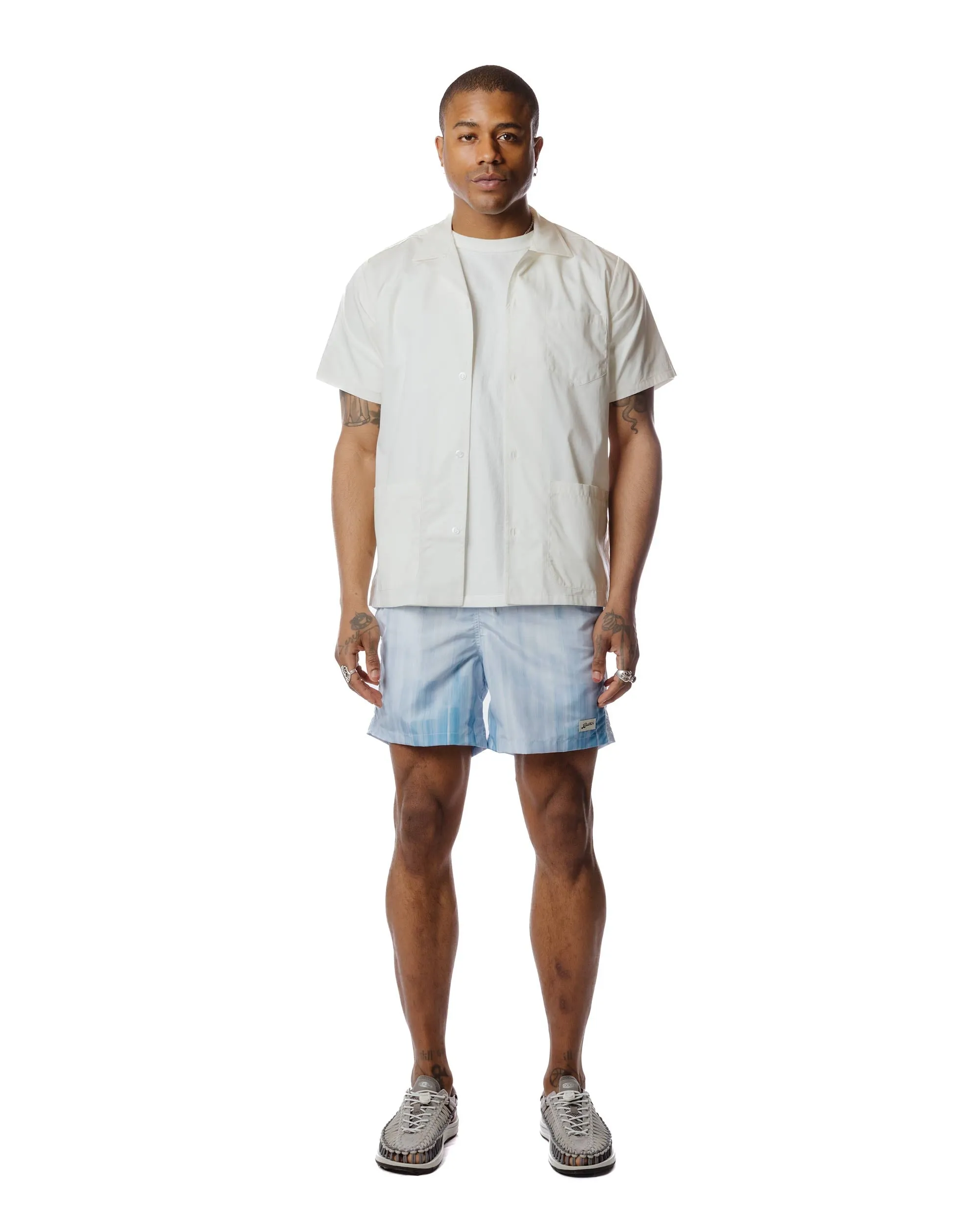 Bather Blue Glitch Swim Trunk