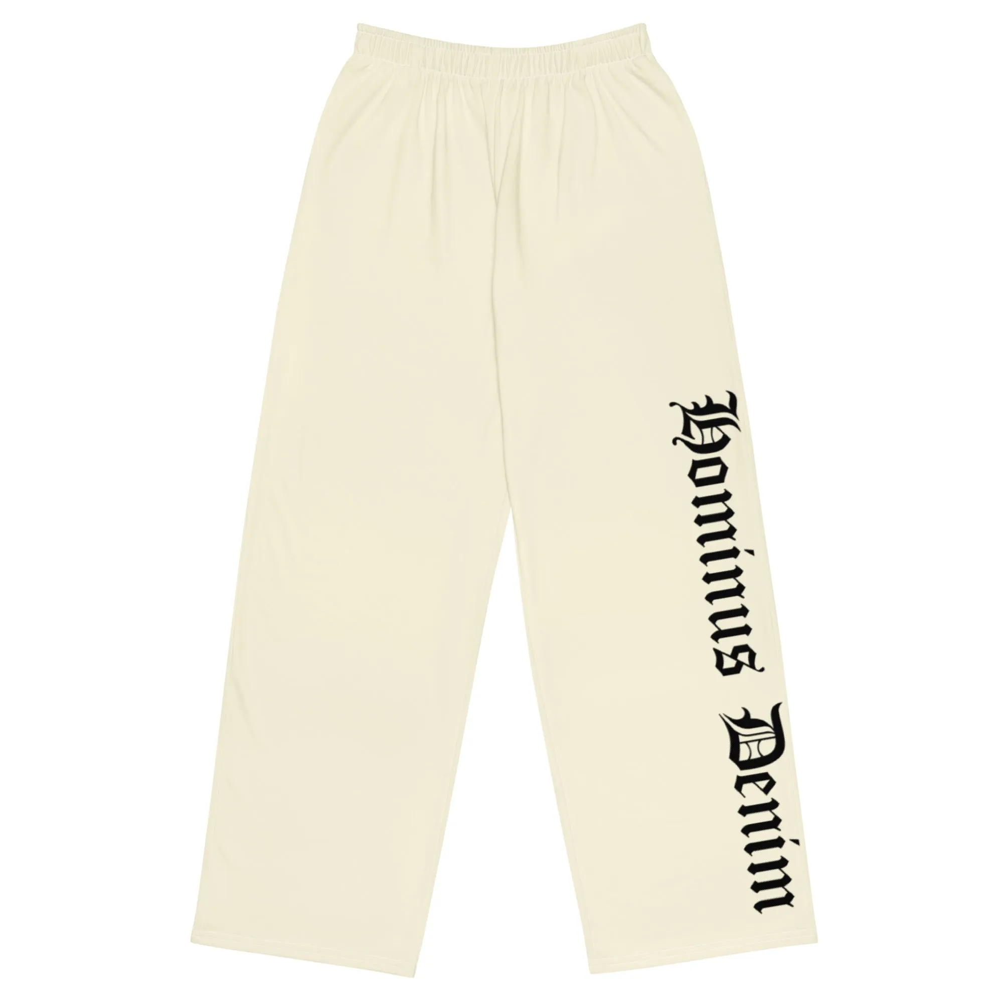 Beige Hominus Denim Gothic Letters Sweatpant