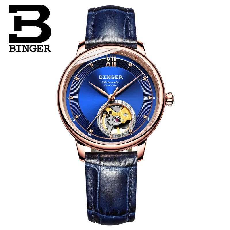Binger Swiss Ultra thin Super Luxury Tourbillon Men Watch B 1108
