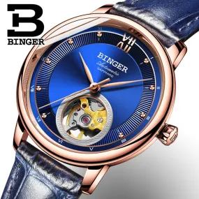 Binger Swiss Ultra thin Super Luxury Tourbillon Men Watch B 1108
