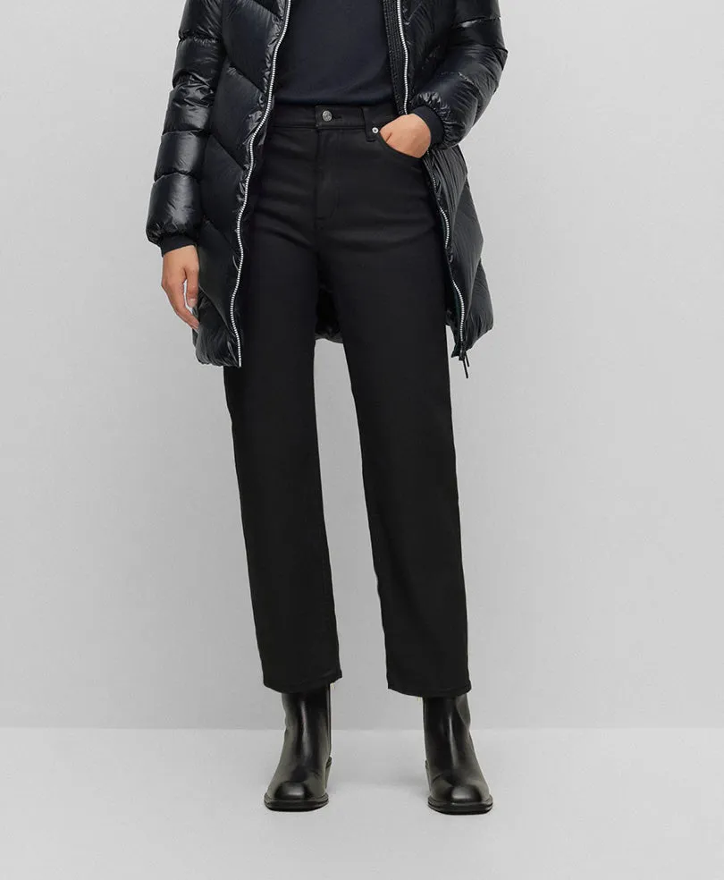 Black Hi Rise Stretch Denim (Women)