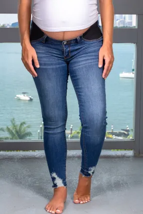Blue Maternity Skinny Jeans