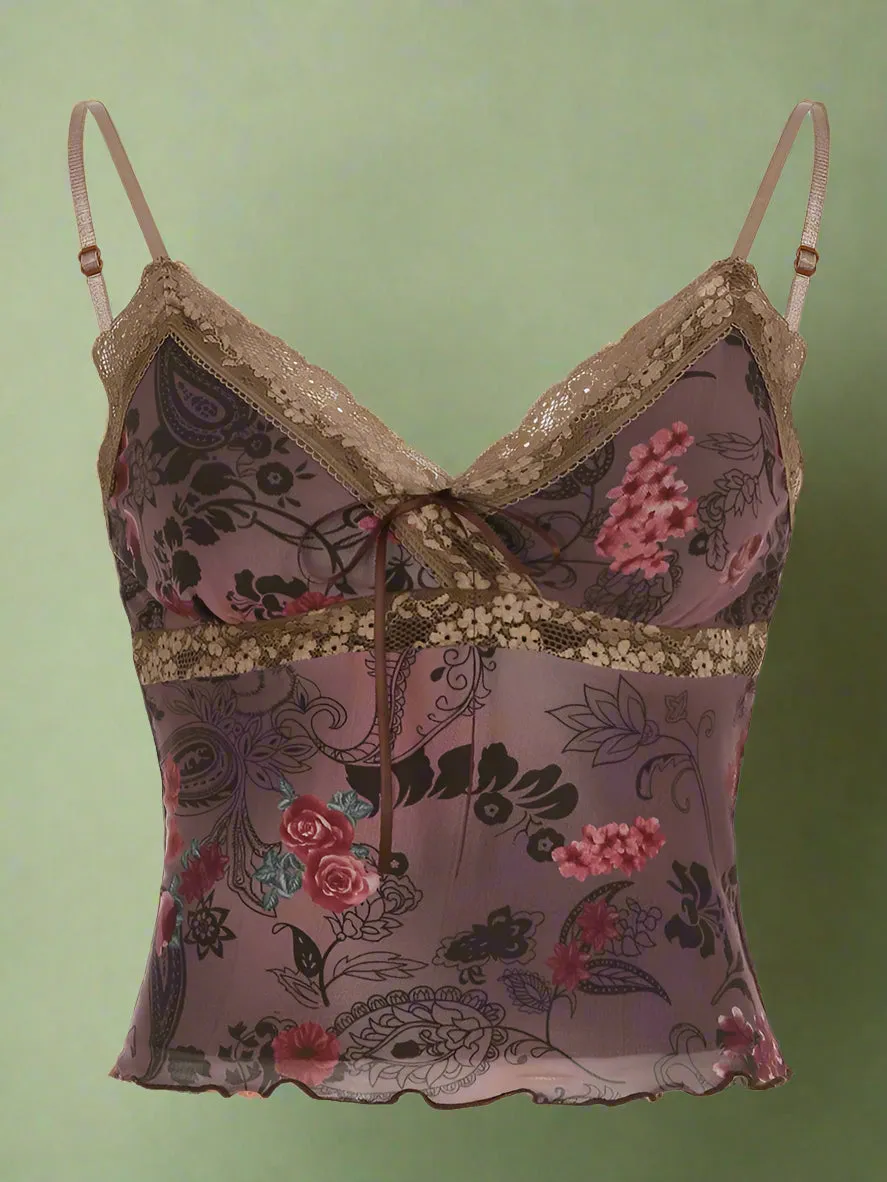 Boho Bloom Lace Cami Top