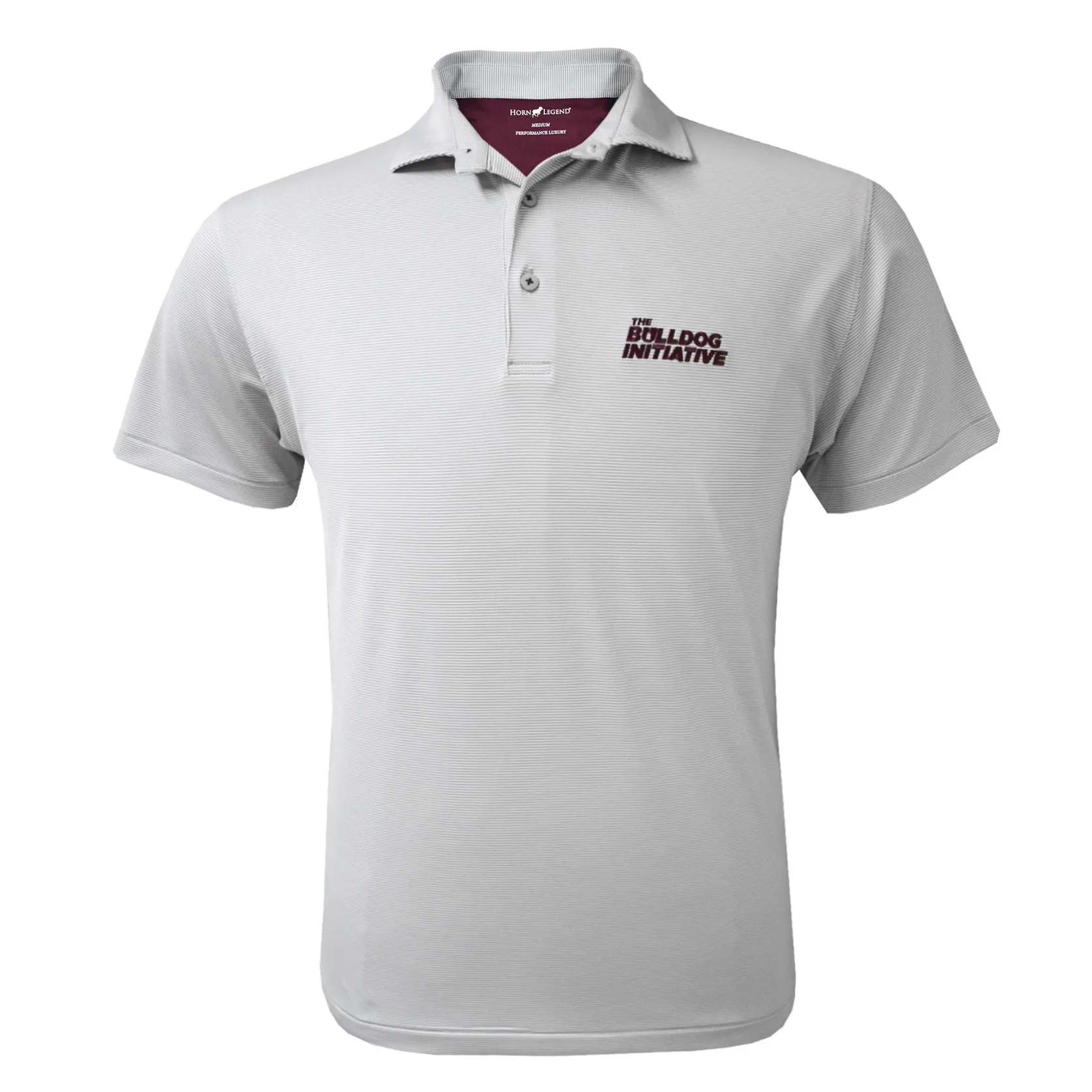Bulldog Initiative Performance Stripe Polo – Grey