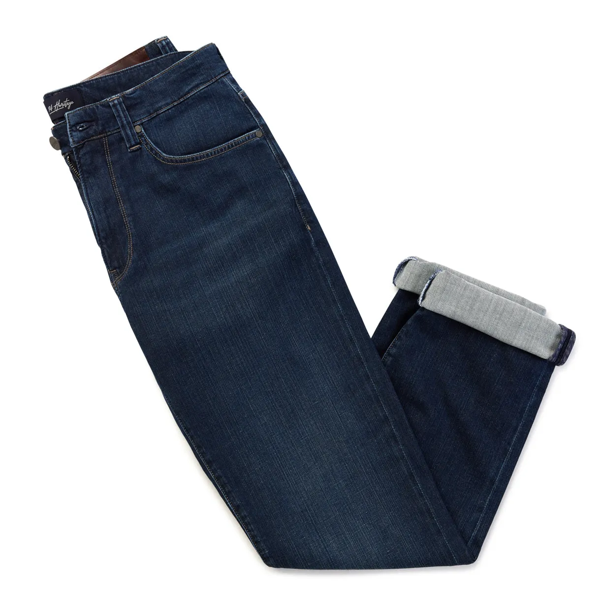 Charisma Relaxed Straight Jeans In Dark Brushed Soft Denim