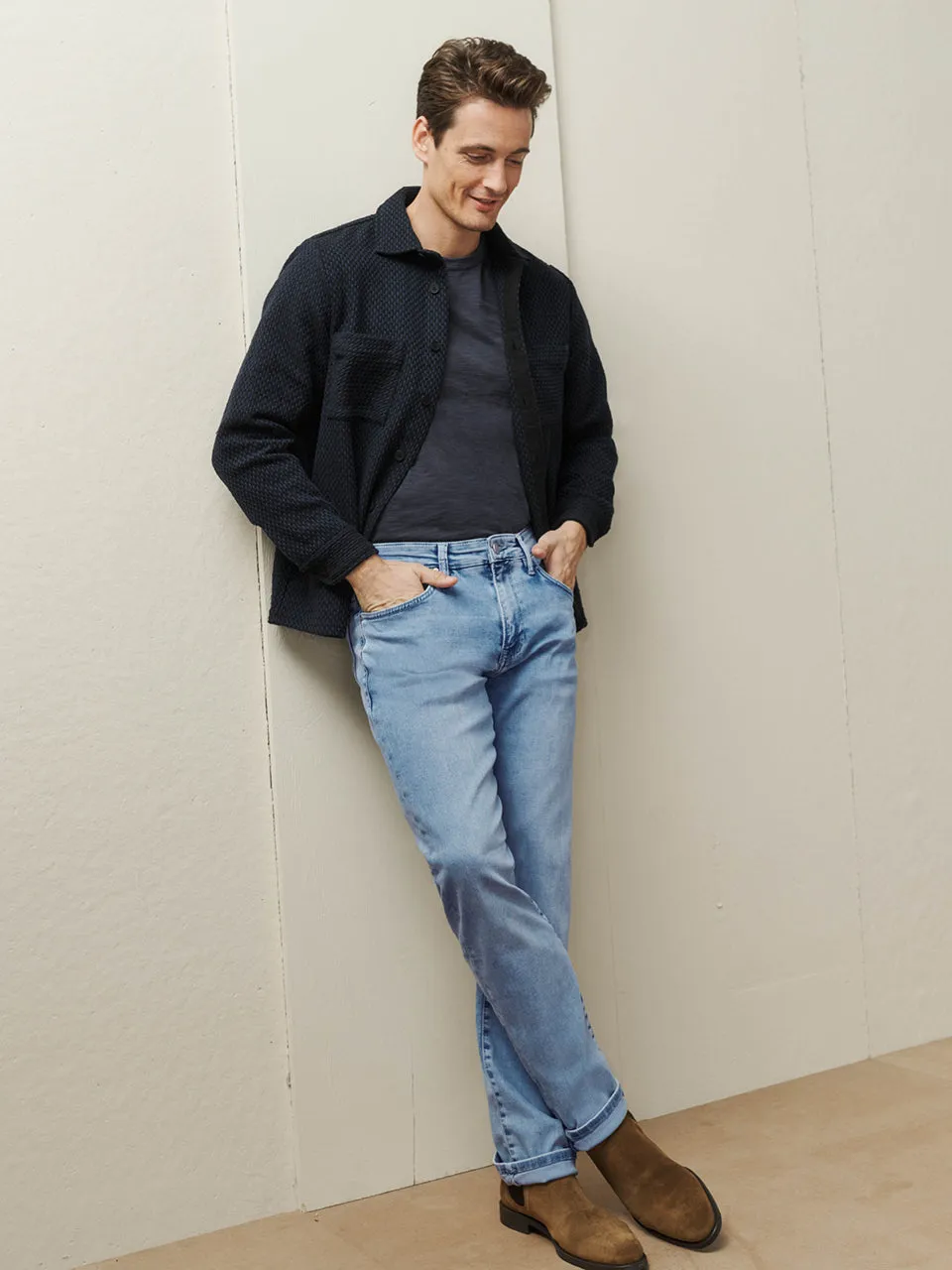 Charisma Relaxed Straight Leg Jeans In Bleached Urban