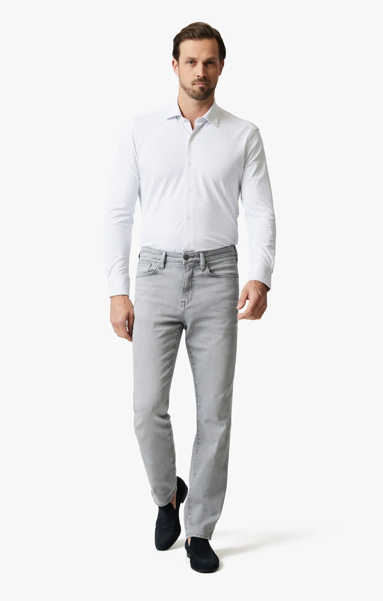 Charisma Relaxed Straight Leg Jeans In Light Grey Urban