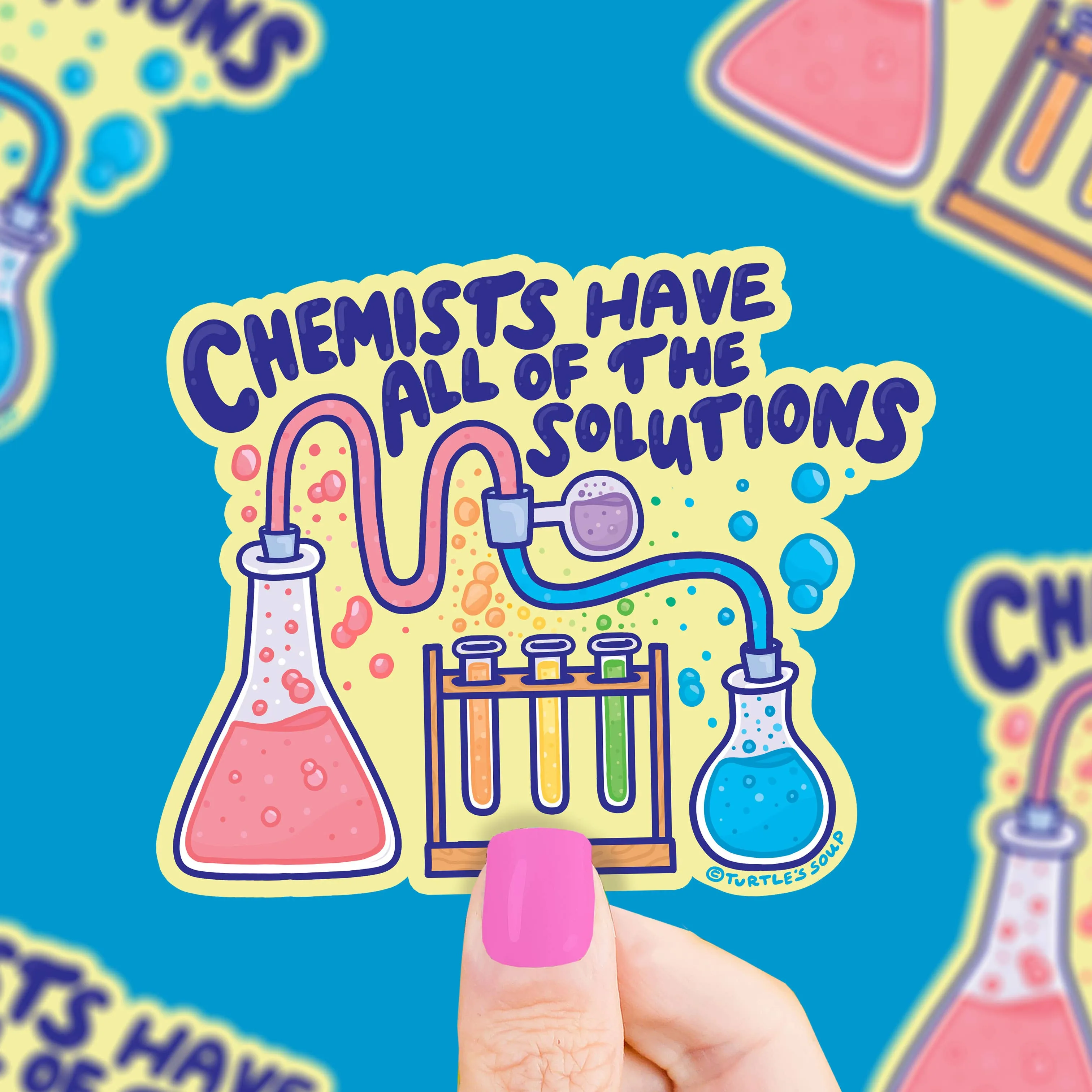 Chemists Have All of the Solutions Scientist Vinyl Sticker