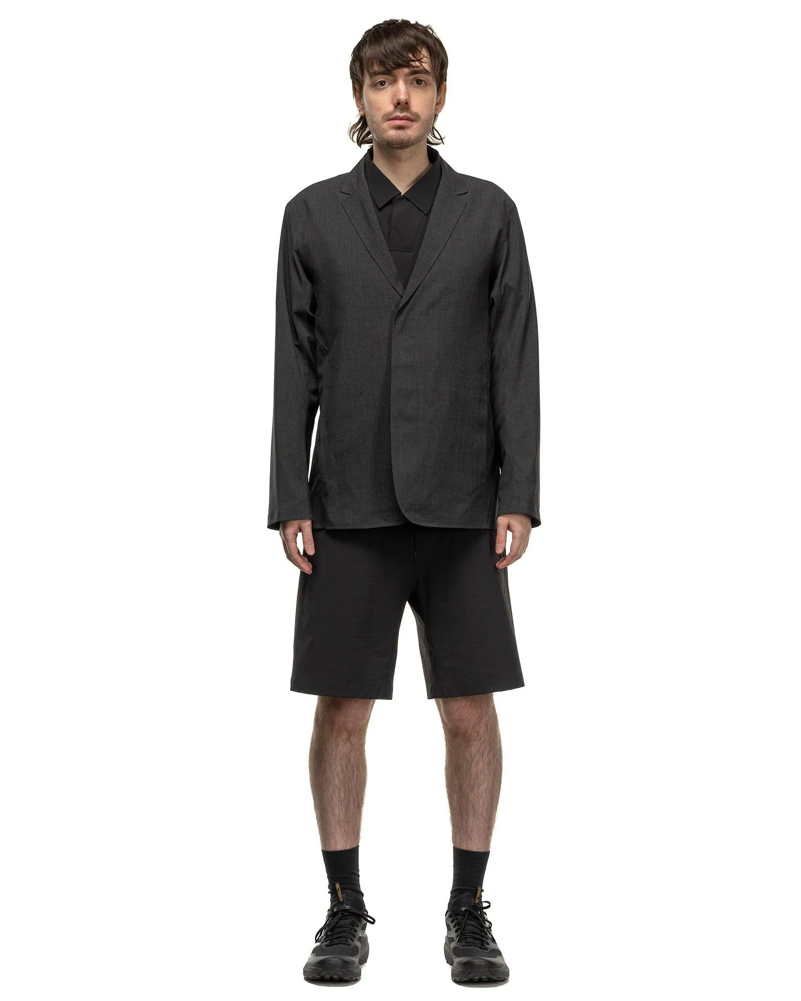Convex Wool Blazer Black Heather