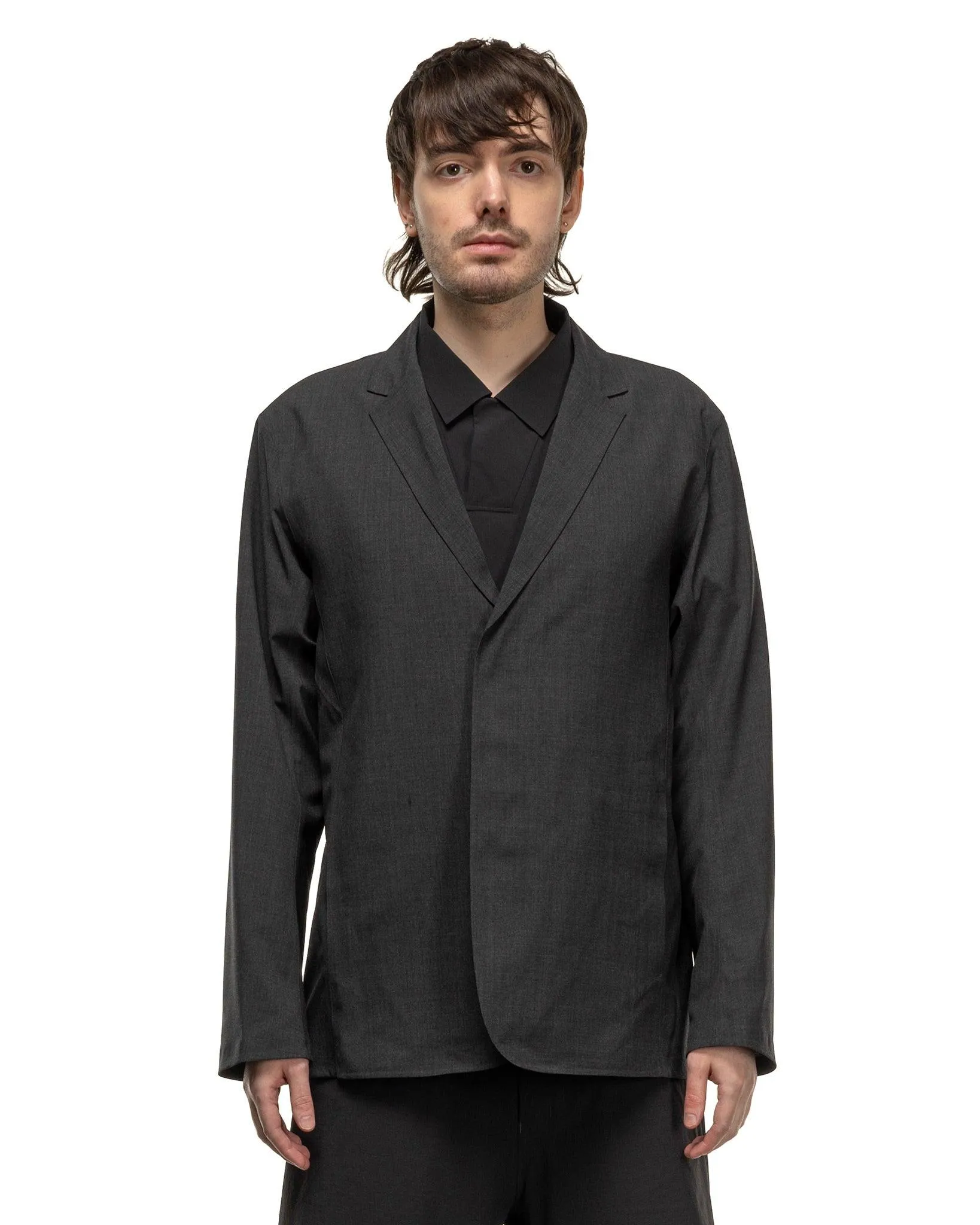 Convex Wool Blazer Black Heather