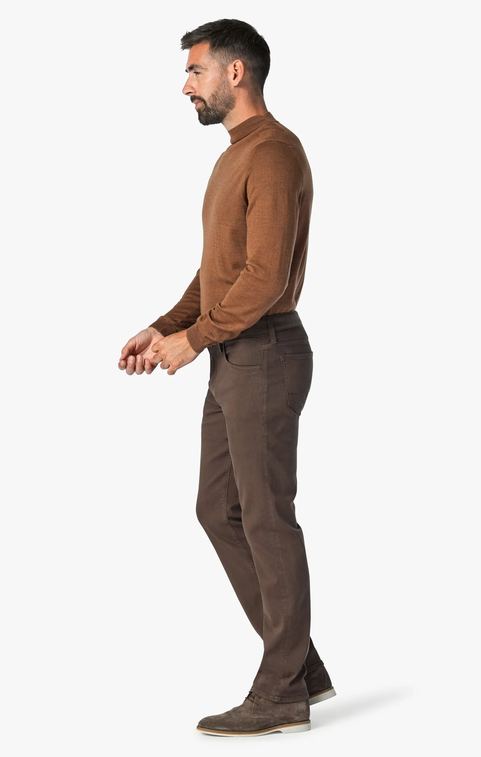 Cool Mid-Rise Tapered Leg Pants In Cafe Comfort