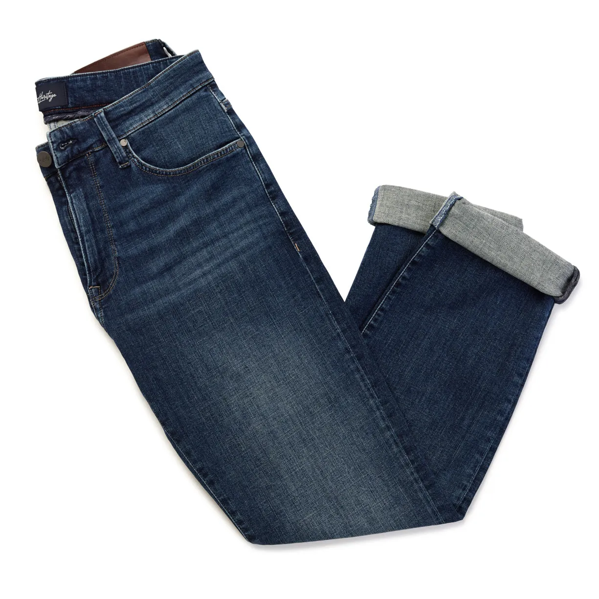Courage Straight Leg Jeans In Dark Brushed Organic