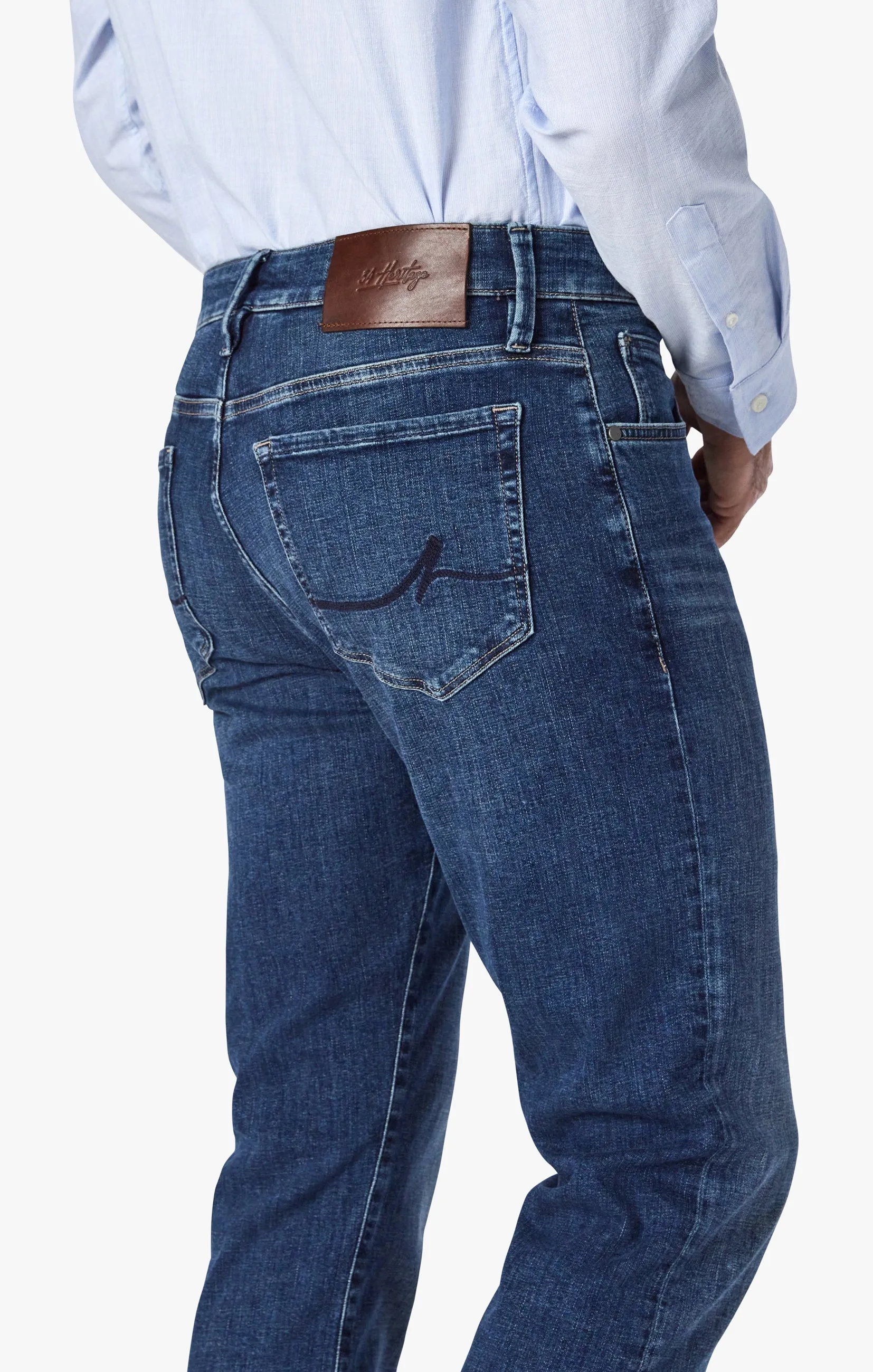 Courage Straight Leg Jeans In Dark Brushed Organic