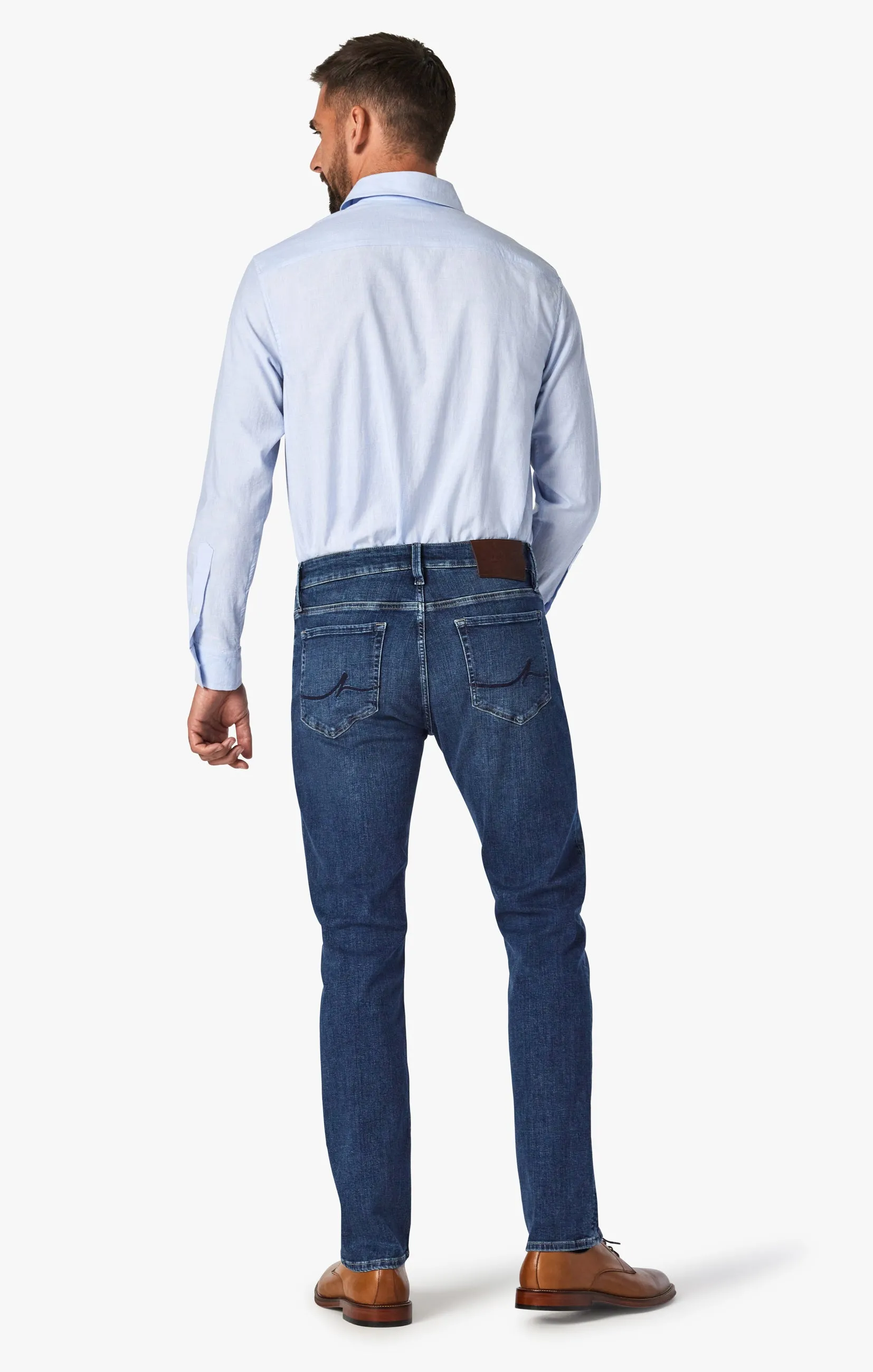 Courage Straight Leg Jeans In Dark Brushed Organic