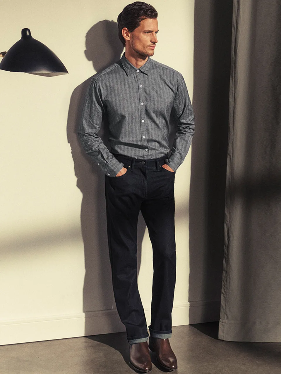 Courage Straight Leg Jeans In Midnight Tonal Urban