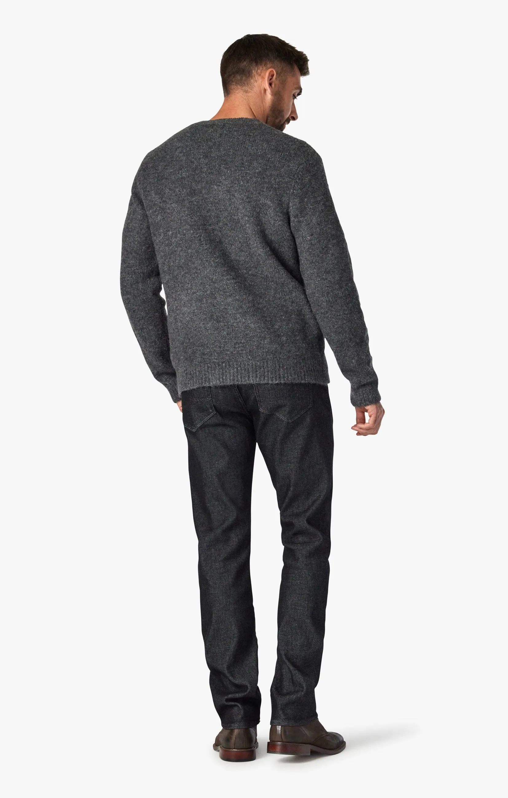 Courage Straight Leg Jeans In Smoke Structure