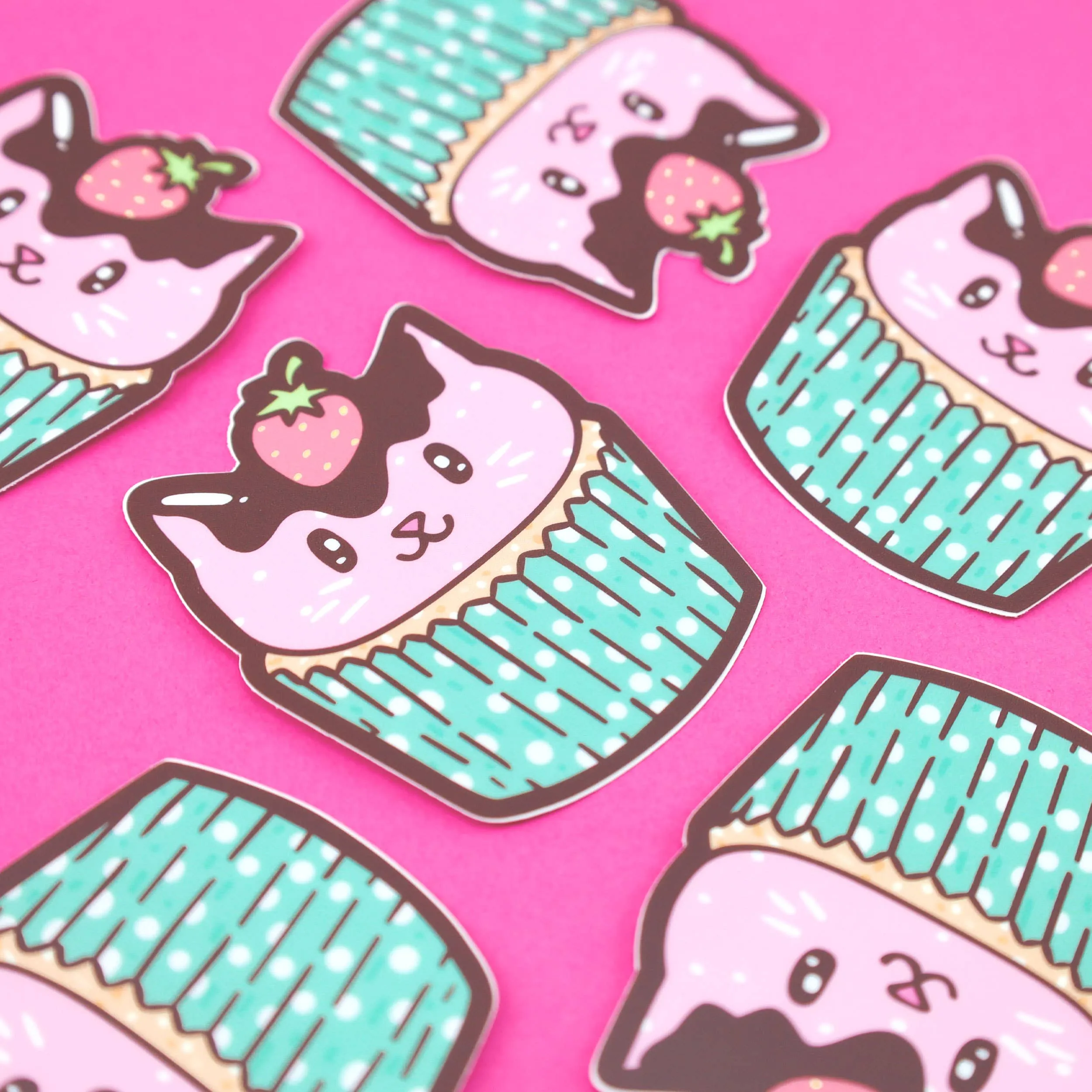 Cupcake Kitty Cat Art Kawaii Laptop Decal Vinyl Sticker