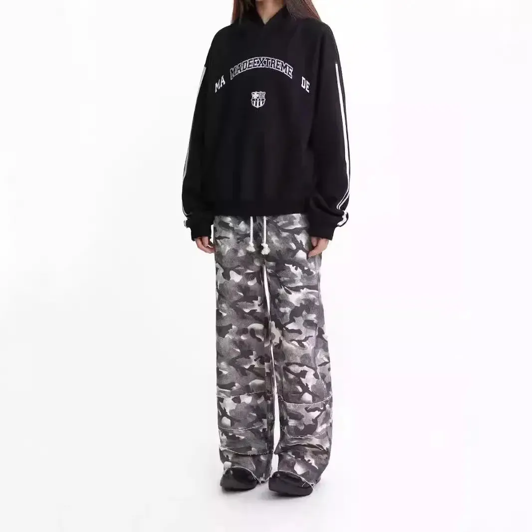 Double Waist Snow Camouflage Baggy Pant