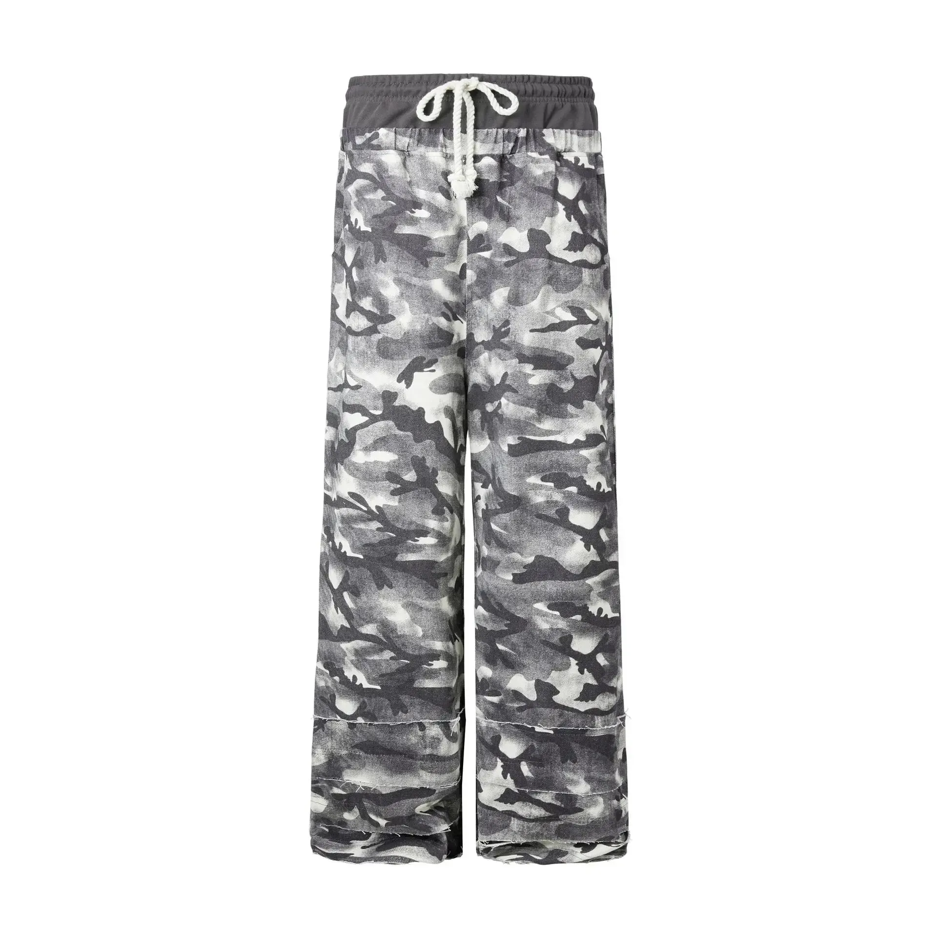 Double Waist Snow Camouflage Baggy Pant