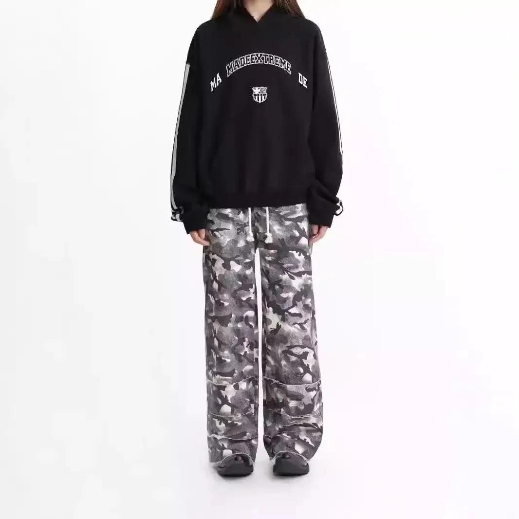 Double Waist Snow Camouflage Baggy Pant