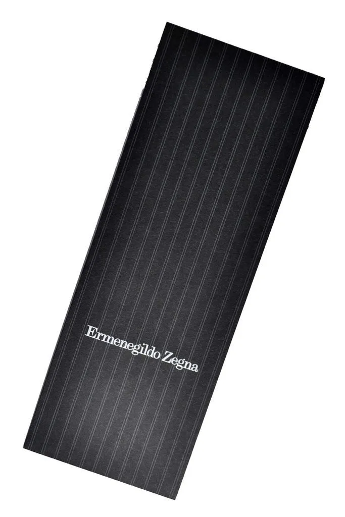 Ermenegildo Zegna Tie Maroon Black Herringbone Design - Narrow Cut SALE
