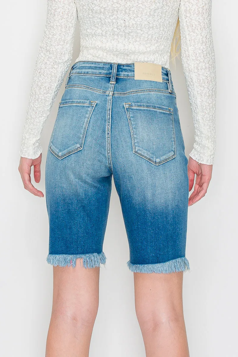Evangeline Plus High Rise Bermuda Jeans