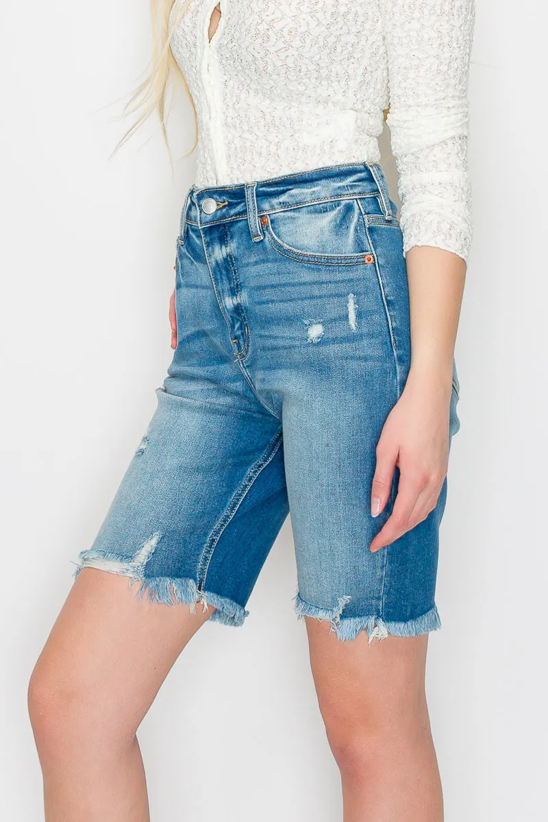 Evangeline Plus High Rise Bermuda Jeans