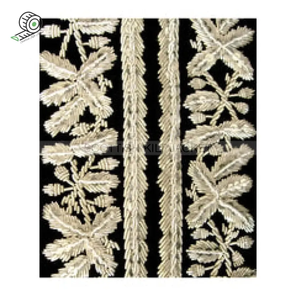Hand-Embroidered Silver Bullion Royal Doublet