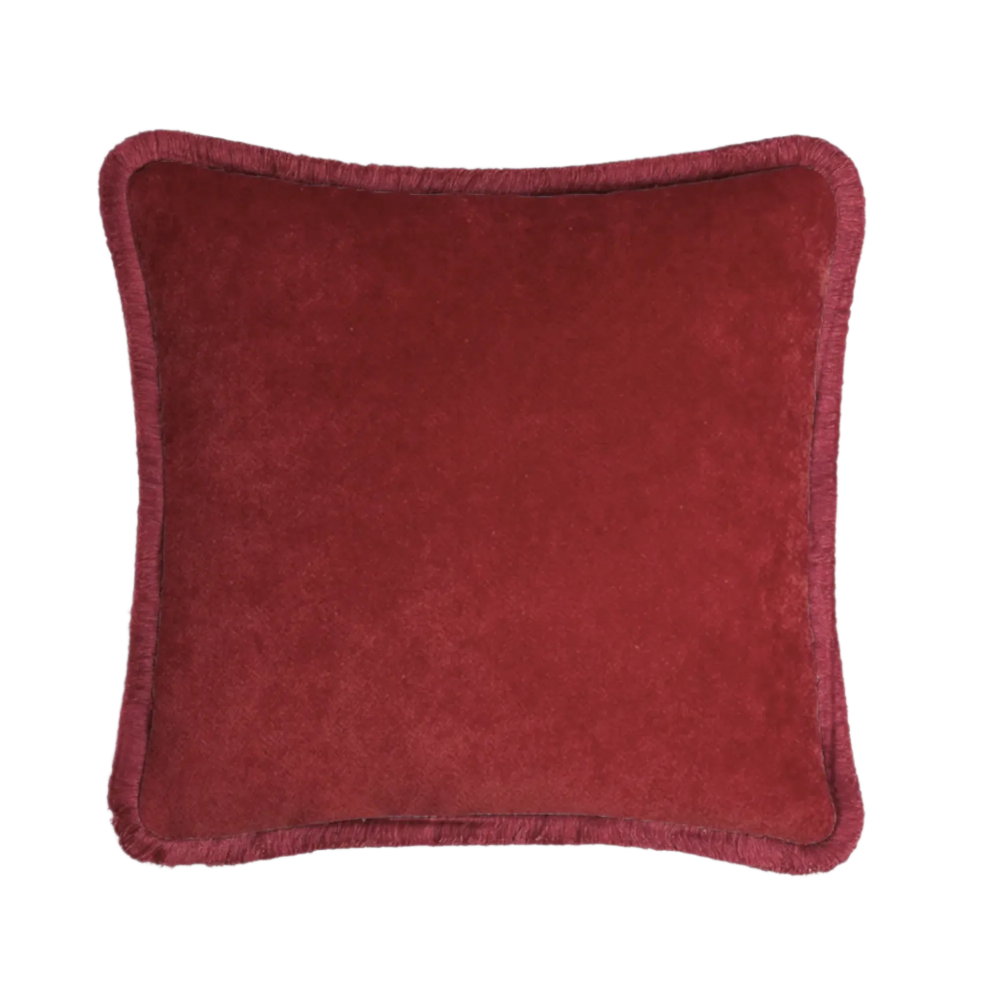Happy Pillow - Red Wool - 60x60cm