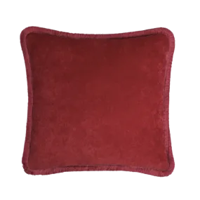 Happy Pillow - Red Wool - 60x60cm