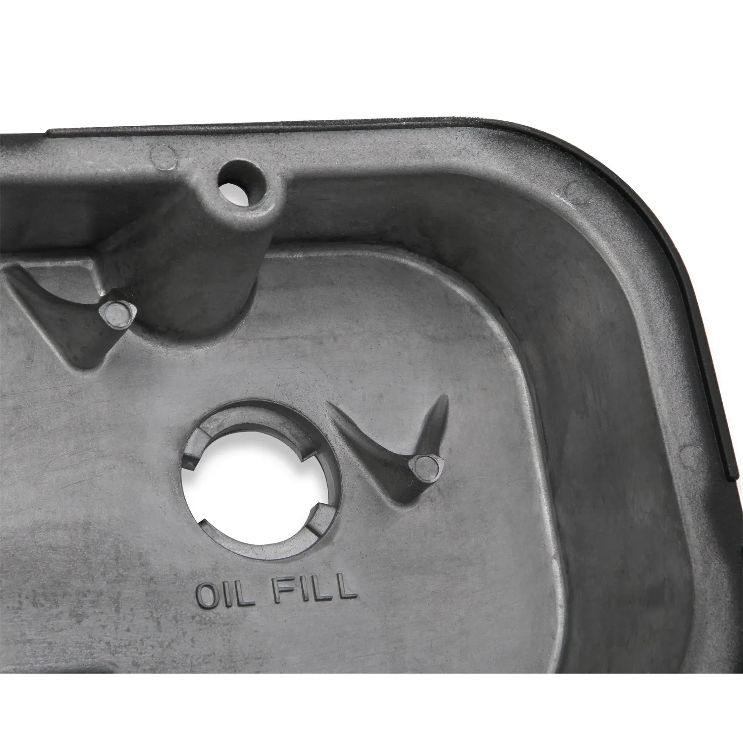 Holley M/T Short Valve Cover - M/T Logo - Black Wrinkle Paint - Big Block Chevy - Pair