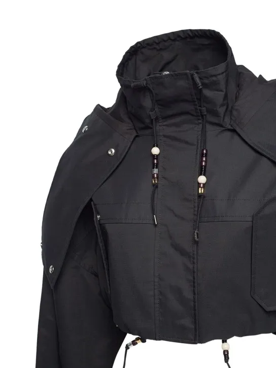 Jacquemus   La Parka Raphia cropped parka jacket 