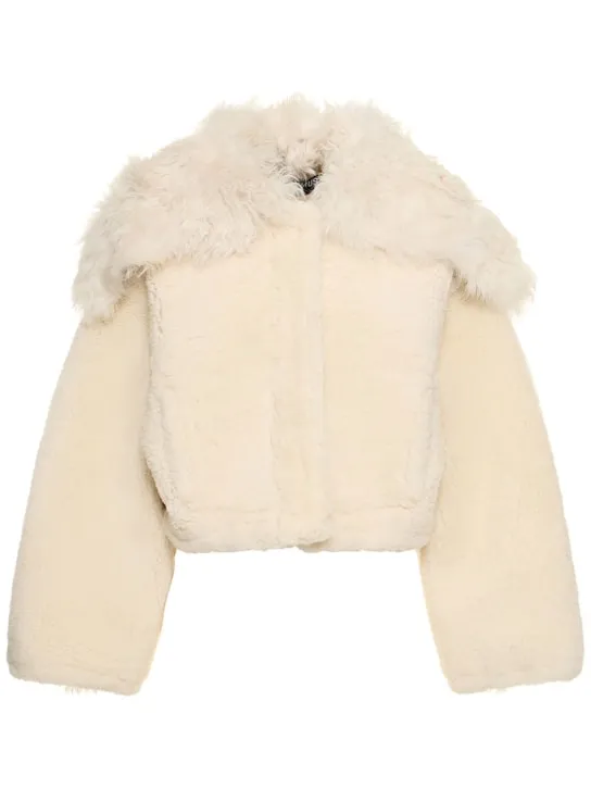 Jacquemus   La Veste Piloni cropped fur jacket 