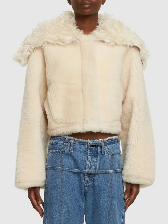 Jacquemus   La Veste Piloni cropped fur jacket 