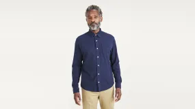 Knit Button-Up Shirt, Regular Fit