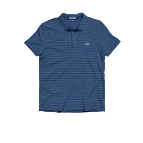 Lavender Blue & Blueberry Beech Stripe Performance Polo