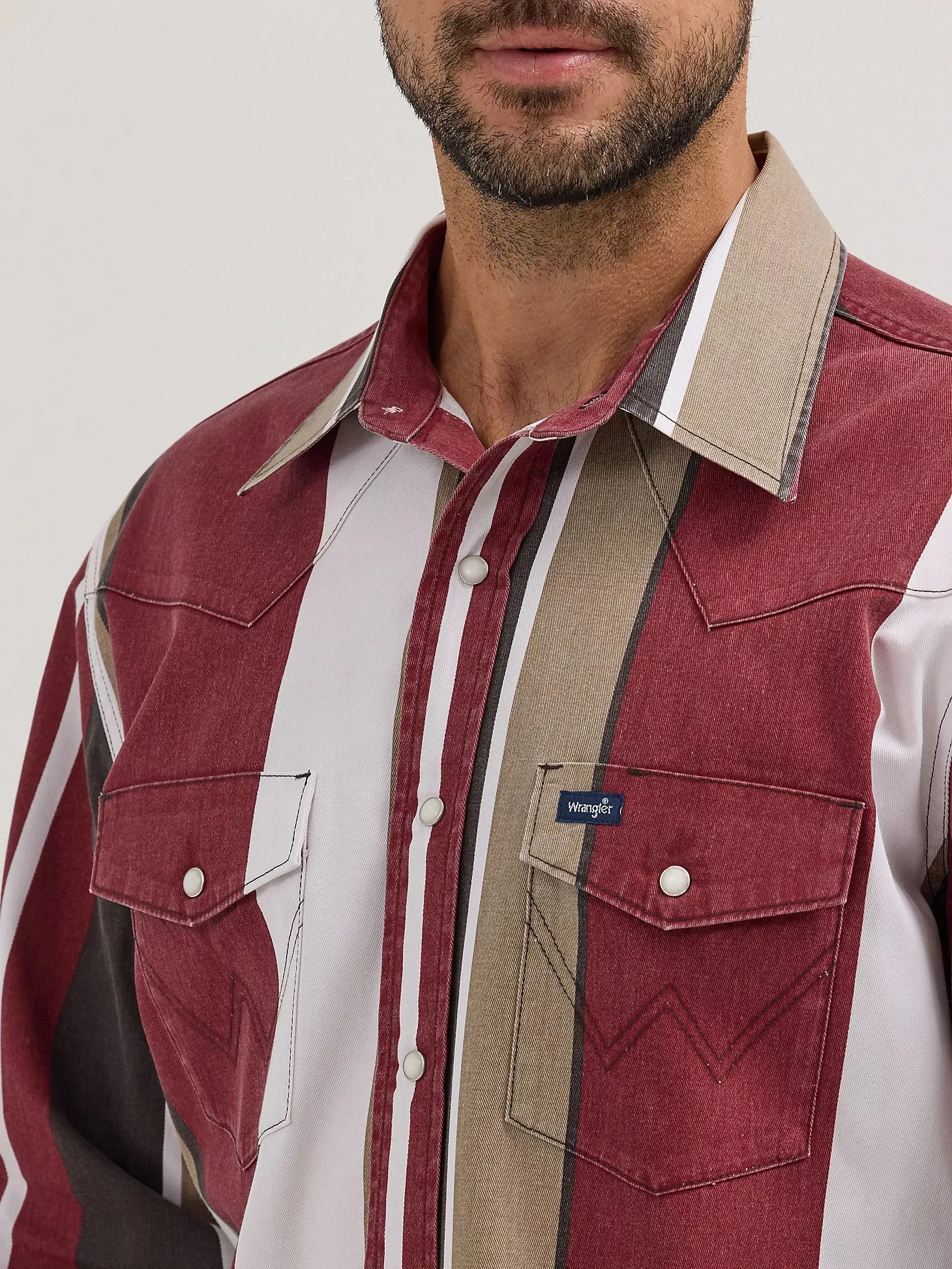 Men's Wrangler Vintage Brushpopper Western Snap Shirt