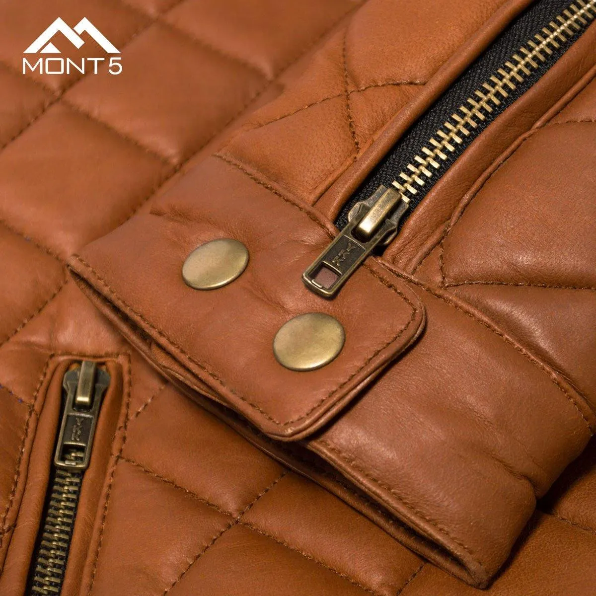 MONT5 - Trivor Tan Cafe Racer Jacket